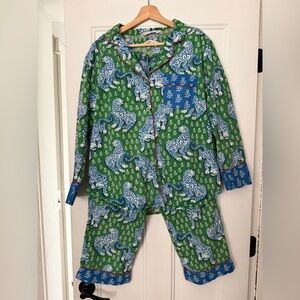Printfresh Tiger Queen long sleeve & pant pajama set, S